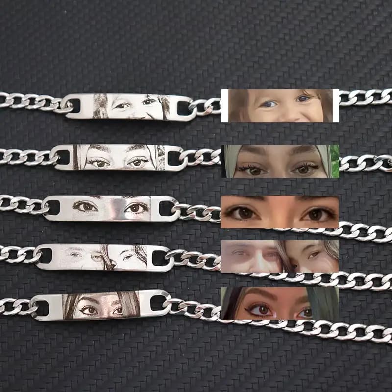Engraved plates compared side-by-side with the original eye photos